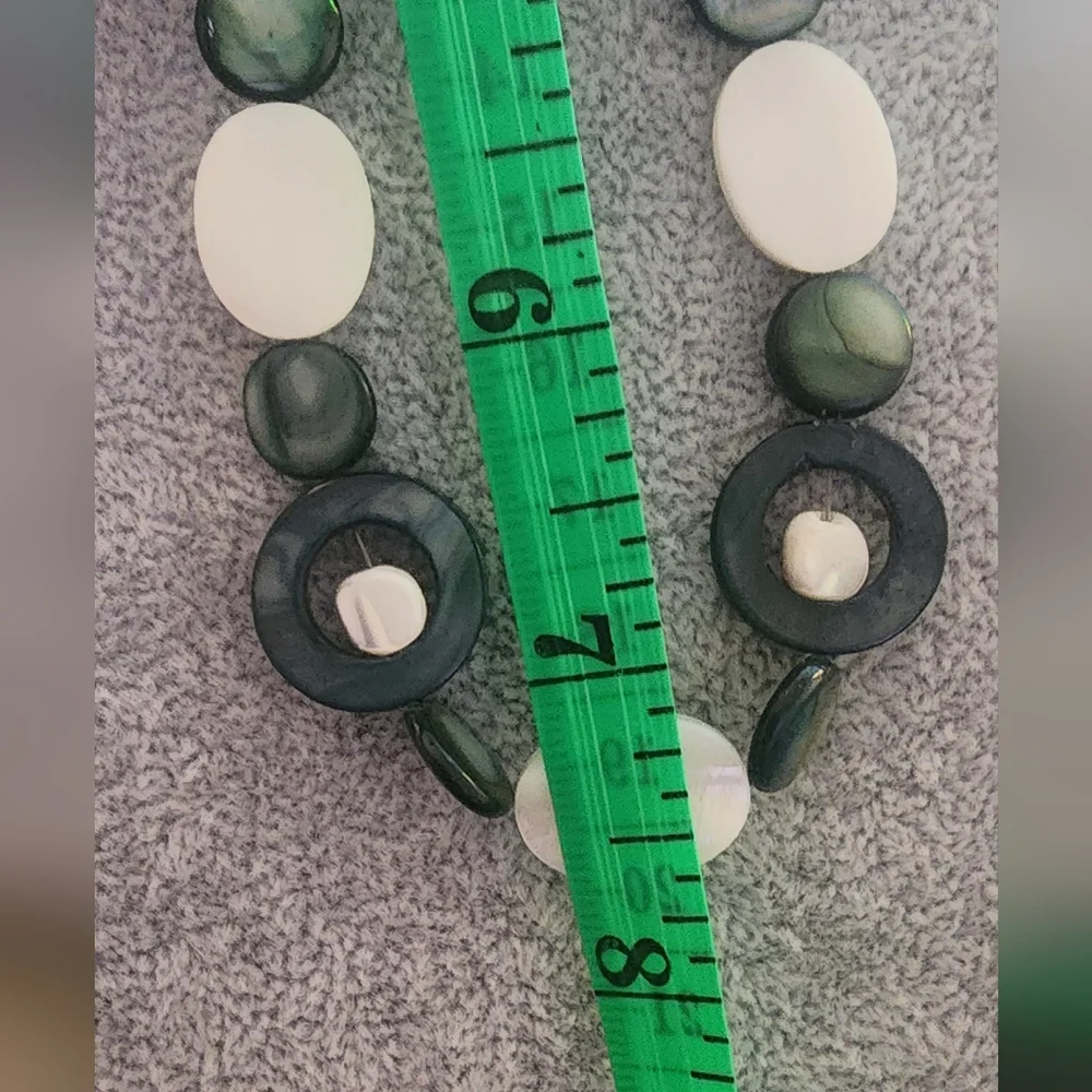 Elegant Green‎ and Cream Tourmaline Necklace